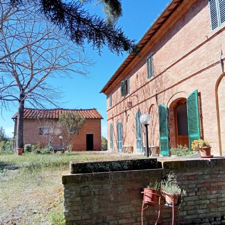 For Sale Farmhouse and Countryhouse COUNTRYSIDE OF SIENA. Country house to be renovated for sale,  located on a hilltop overlooking a...